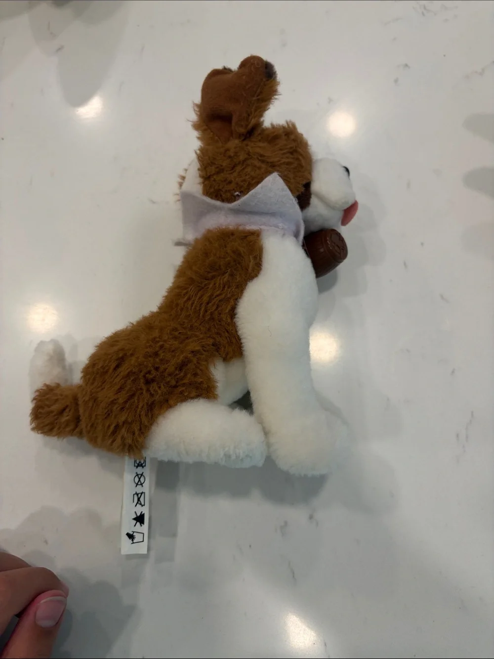 Gund White and Brown Plush Puppy Pair with Collar Charms